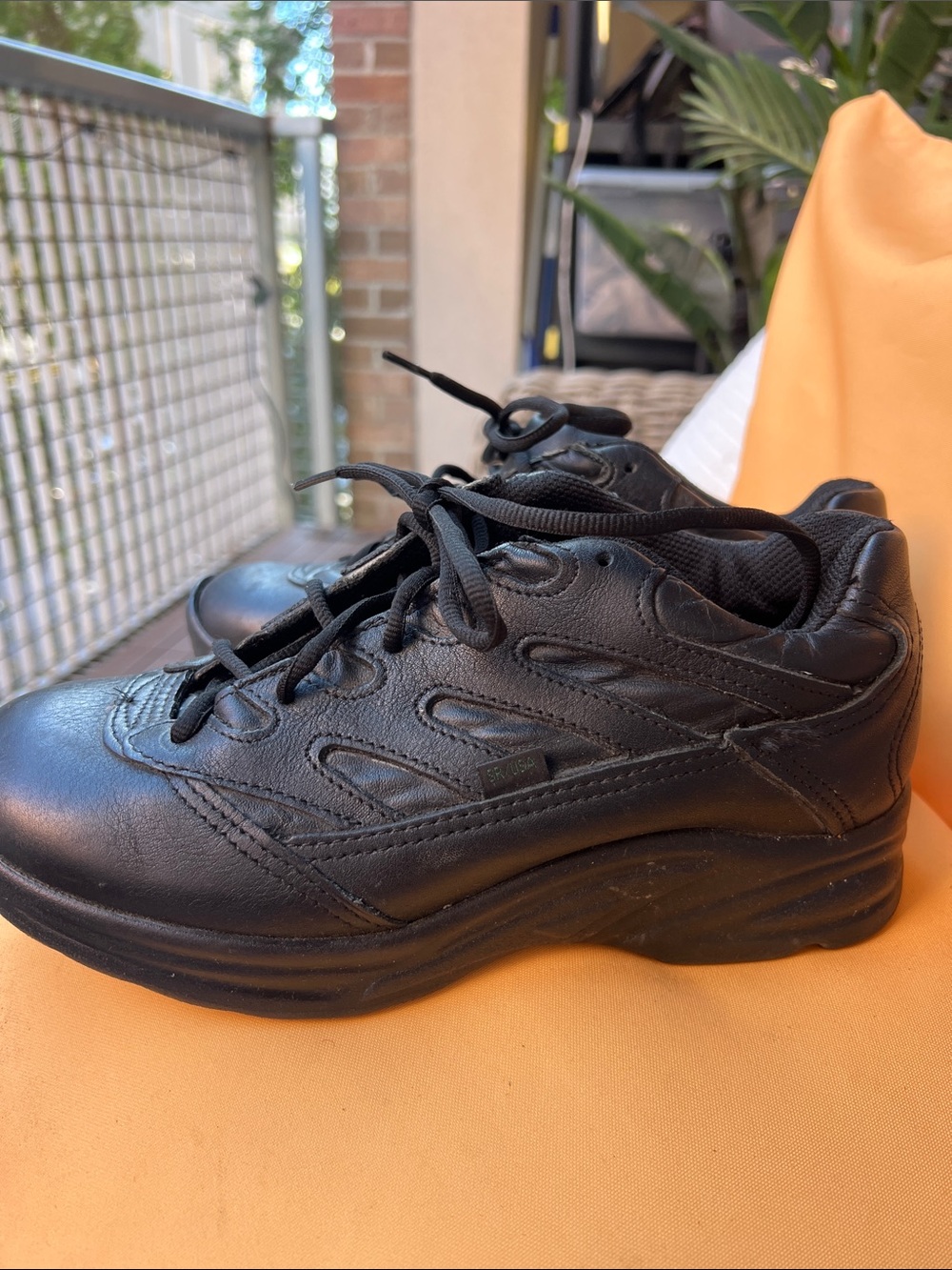 Women's Black Lace-Up Athletic Walking Sneakers
